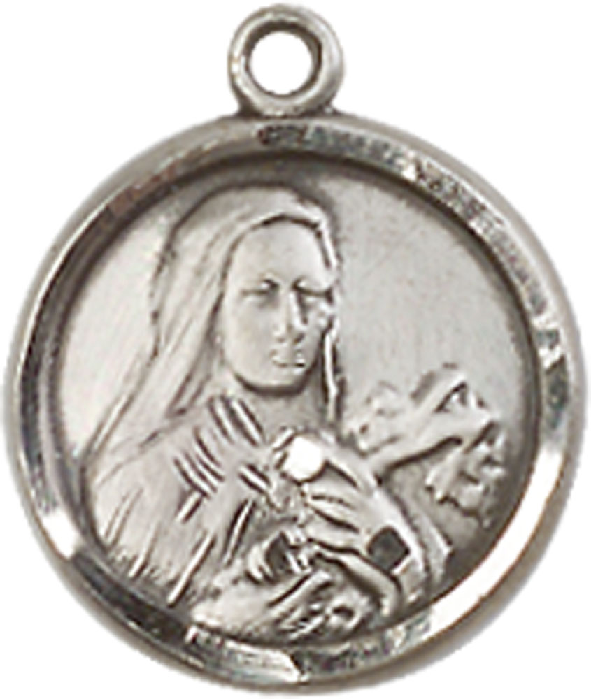 Sterling Silver Saint Theresa Medal