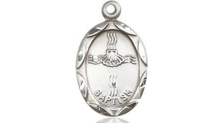 Sterling Silver Baptism Medal