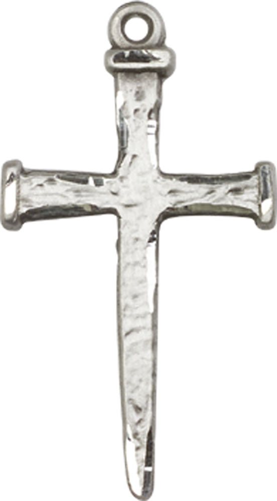 Sterling Silver Nail Cross Medal