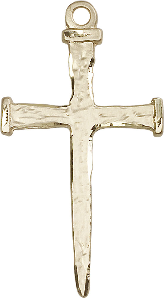 14kt Gold Filled Nail Cross Medal