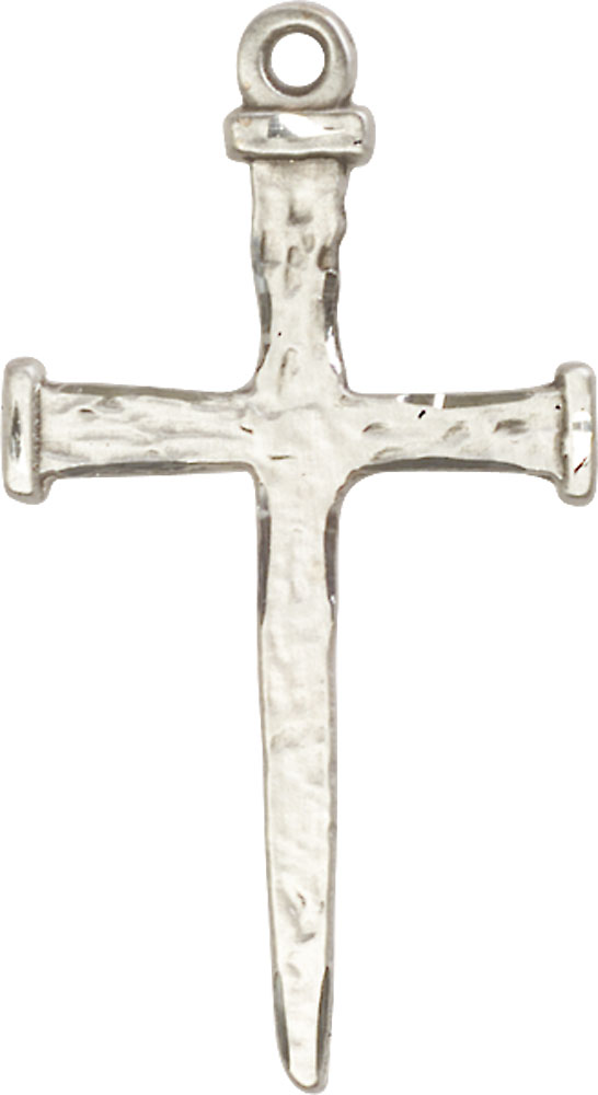 Sterling Silver Nail Cross Medal