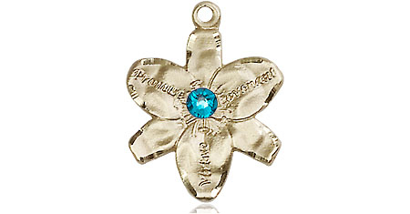 14kt Gold Filled Chastity Medal with a 3mm Zircon Swarovski stone