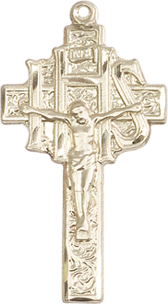 14kt Gold Filled Crucifix-IHS Medal
