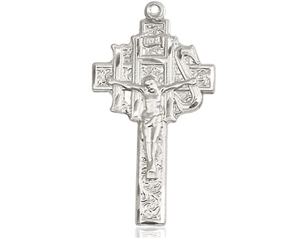 Sterling Silver Crucifix-IHS Medal