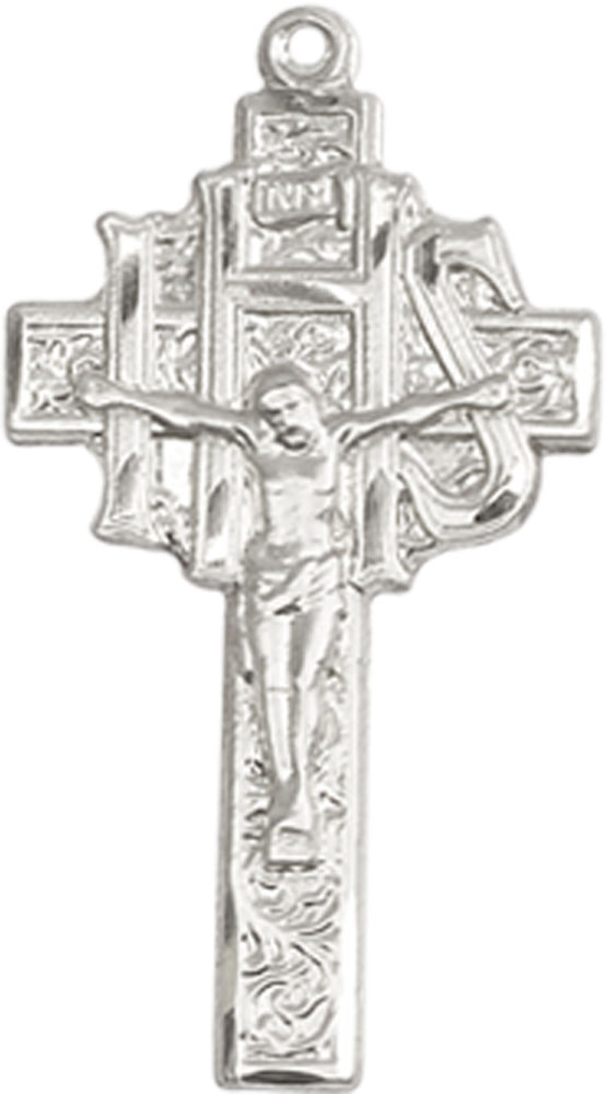 Sterling Silver Crucifix-IHS Medal