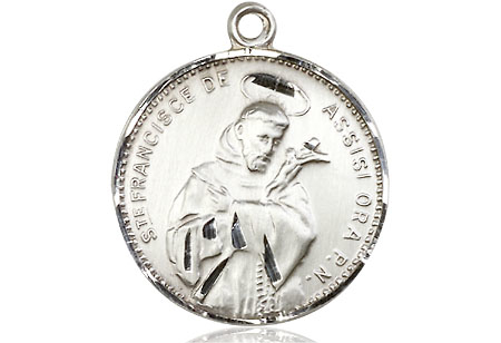 Sterling Silver Saint Francis of Assisi Medal