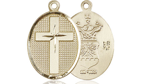 14kt Gold Cross Air Force Medal
