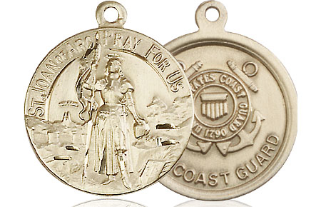 14kt Gold Filled Saint Joan of Arc Coast Guard Medal