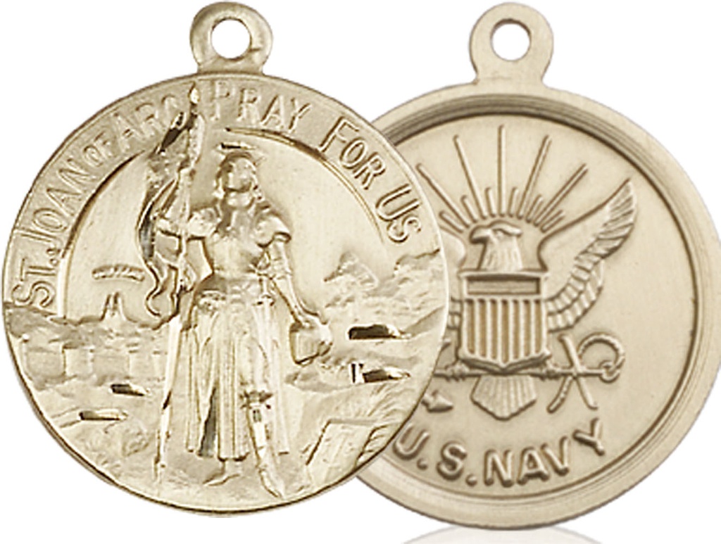 14kt Gold Filled Saint Joan of Arc Navy Medal
