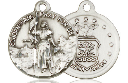 Sterling Silver Saint Joan of Arc Air Force Medal