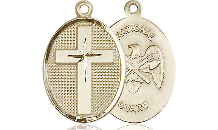 14kt Gold Cross National Guard Medal