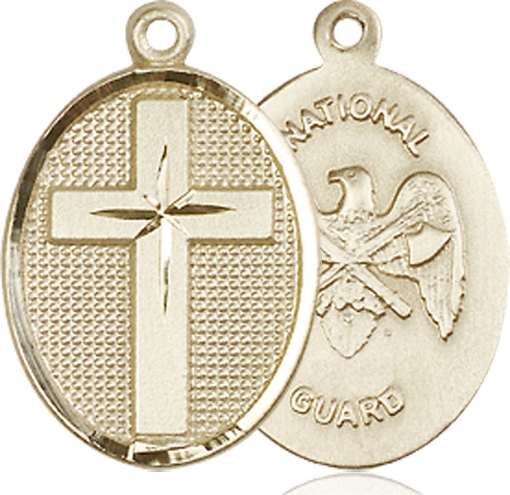 14kt Gold Cross National Guard Medal