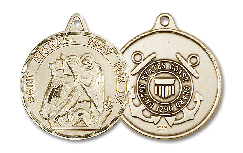 14kt Gold Filled Saint Michael Coast Guard Medal