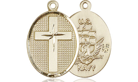 14kt Gold Cross Navy Medal