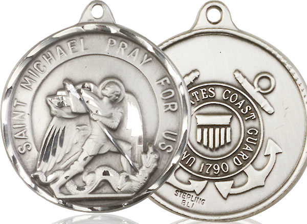 Sterling Silver Saint Michael Coast Guard Medal