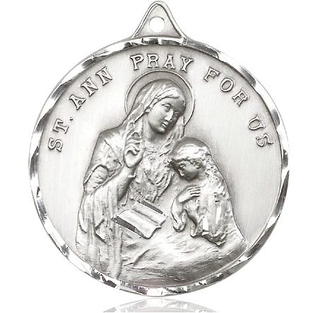 Sterling Silver Saint Ann Medal