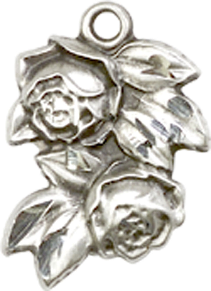Sterling Silver Rose Medal