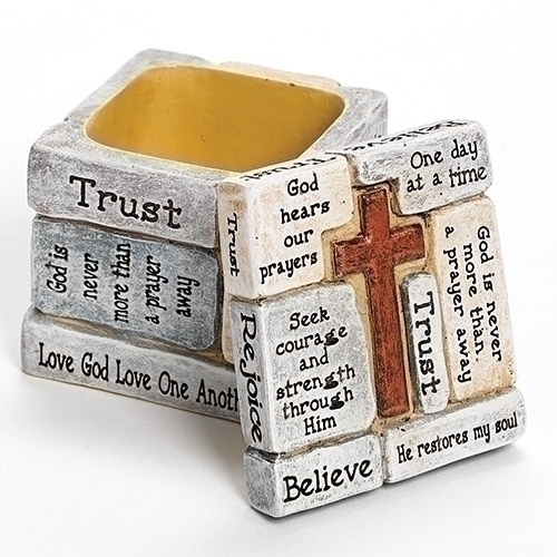 2.25&quot;H Crossword Trinket Box