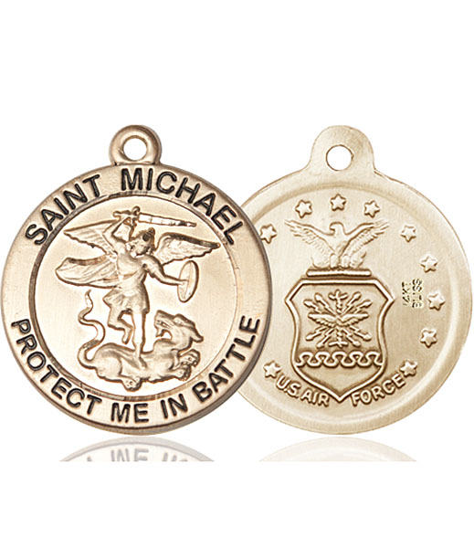 14kt Gold Saint Michael Air Force Medal
