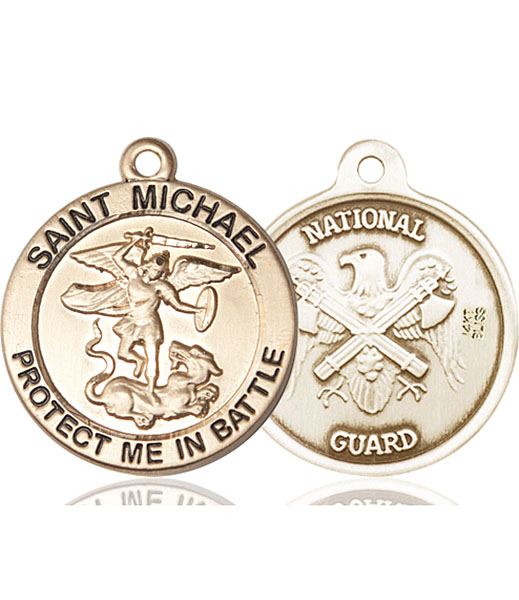 14kt Gold Saint Michael National Guard Medal