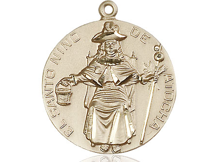 14kt Gold Saint NiCB1o de Atocha Medal