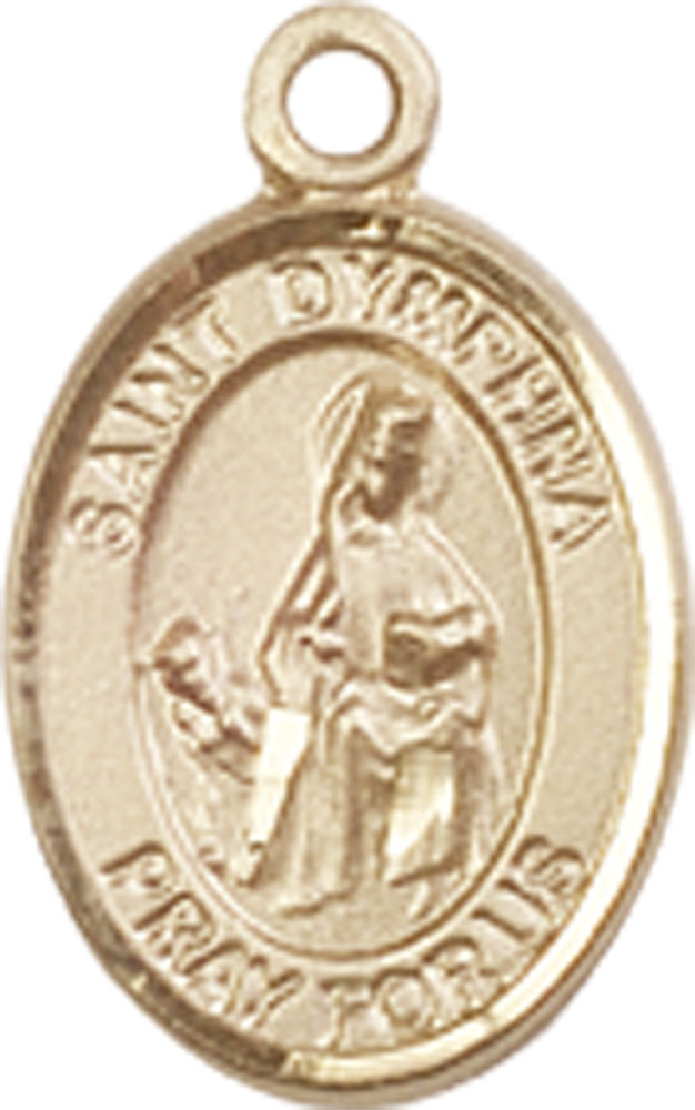 14kt Gold Saint Dymphna Medal