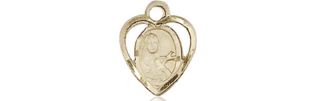 14kt Gold Saint Theresa Medal