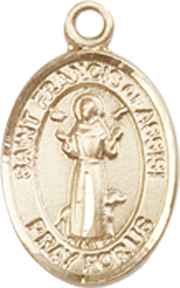 14kt Gold Saint Francis of Assisi Medal