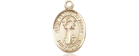 14kt Gold Saint Francis of Assisi Medal