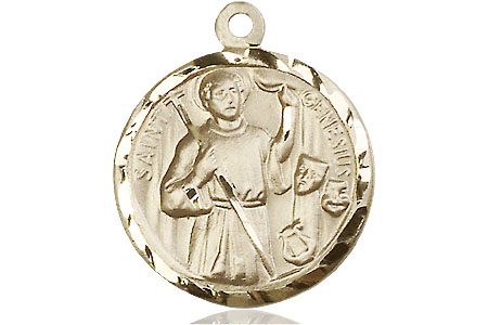 14kt Gold Saint Genesius of Rome Medal