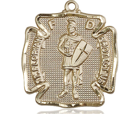 14kt Gold Saint Florian Medal