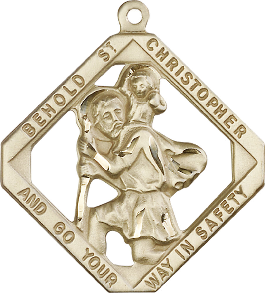 14kt Gold Saint Christopher Medal