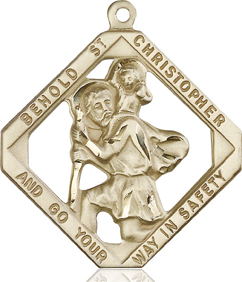 14kt Gold Saint Christopher Medal