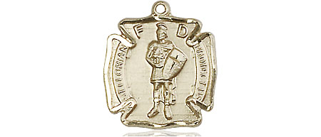 14kt Gold Saint Florian Medal