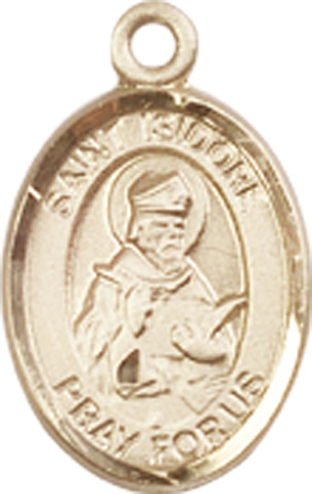 14kt Gold Saint Isidore of Seville Medal