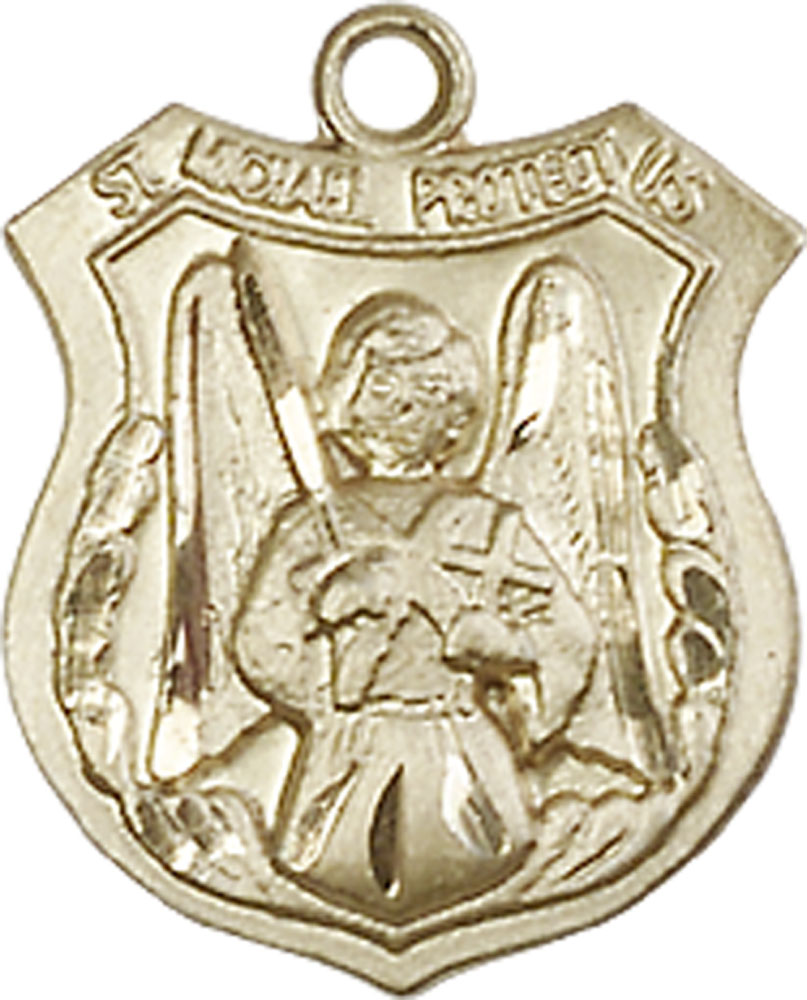 14kt Gold Saint Michael the Archangel Medal