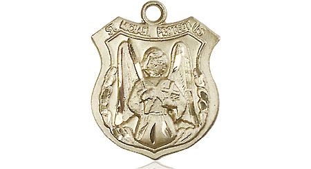 14kt Gold Saint Michael the Archangel Medal