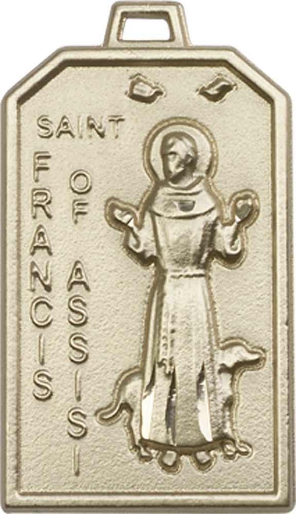 14kt Gold Saint Francis Medal