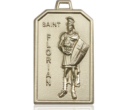 14kt Gold Saint Florian Medal