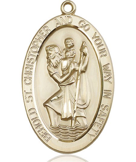 14kt Gold Saint Christopher Medal