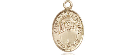 14kt Gold Saint Maria Faustina Medal