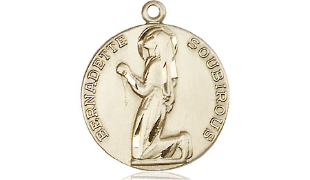 14kt Gold Saint Bernadette Medal