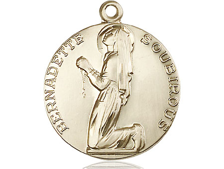 14kt Gold Saint Bernadette Medal