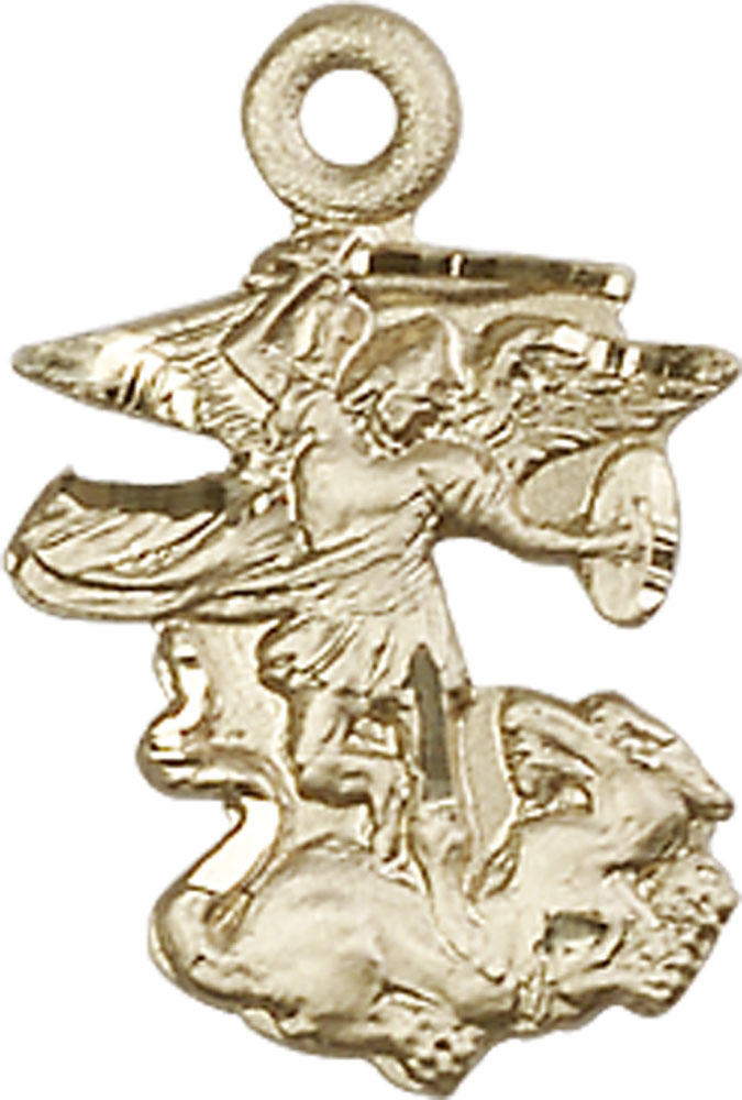 14kt Gold Saint Michael the Archangel Medal