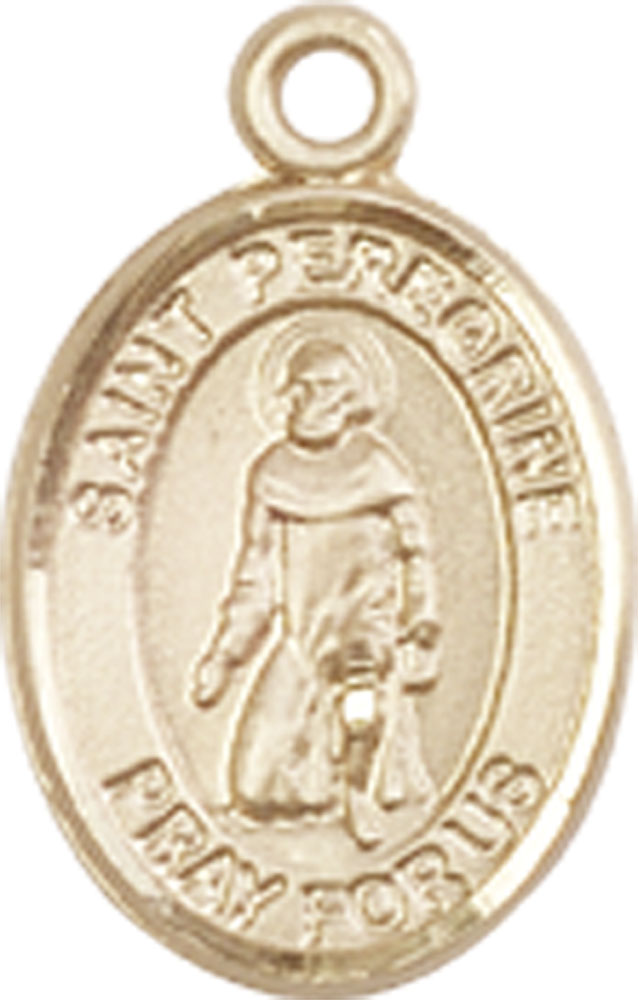 14kt Gold Saint Peregrine Laziosi Medal