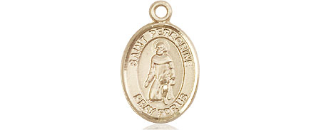 14kt Gold Saint Peregrine Laziosi Medal