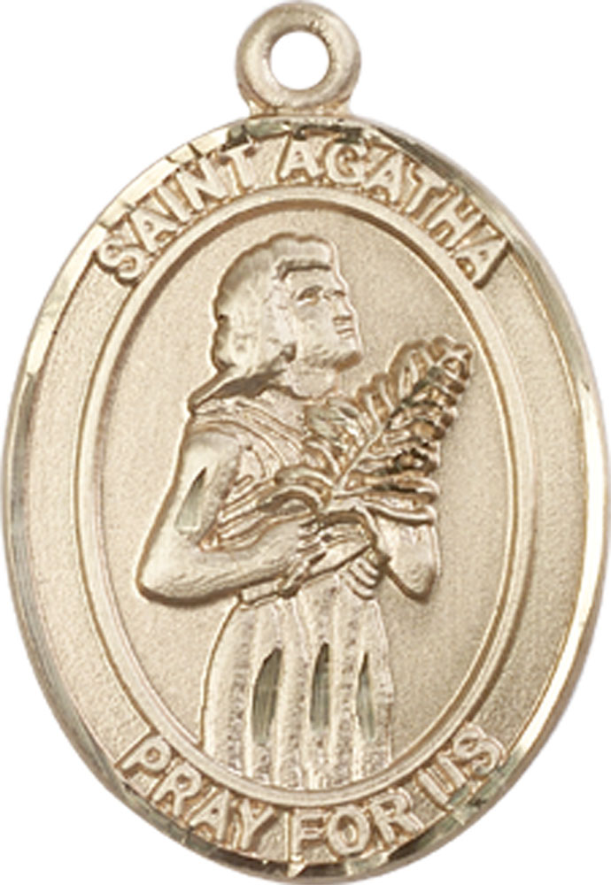 14kt Gold Saint Agatha Medal