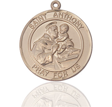 14kt Gold Saint Anthony of Padua Medal