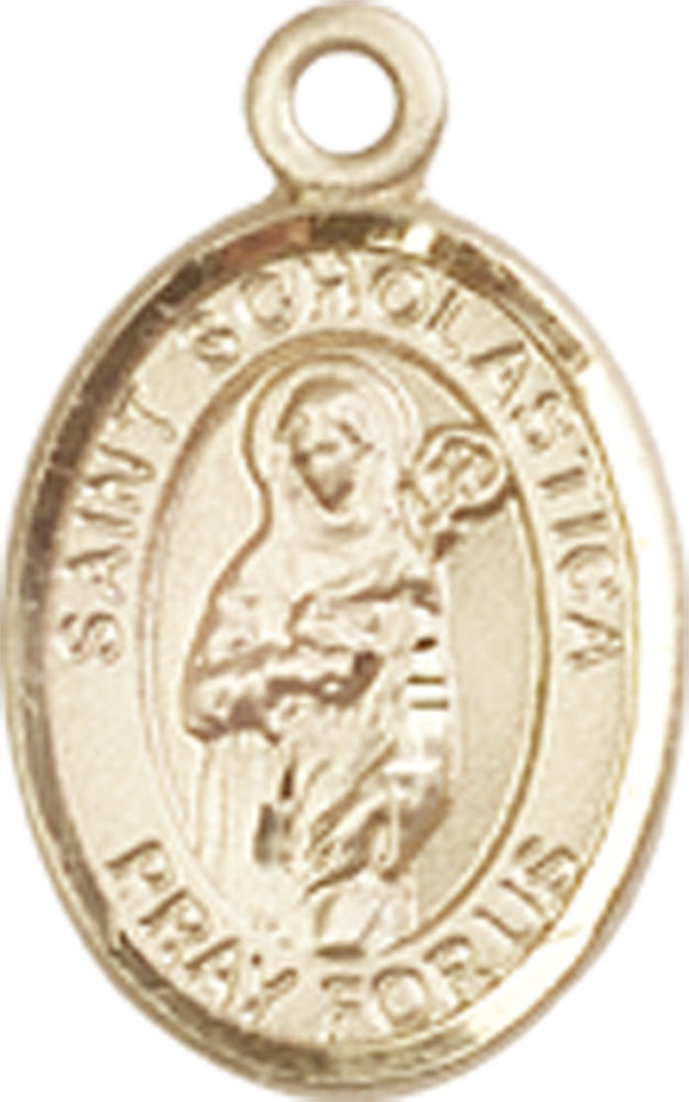 14kt Gold Saint Scholastica Medal