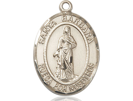 14kt Gold Santa Barbara Medal